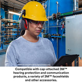 3M Hard Hat SecureFit H-711SFR-UV, Tan, Non-Vented Cap Style Safety Helmet with Uvicator Sensor, 4-Point Pressure Diffusion Ratchet Suspension, ANSI Z87.1