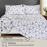 RUVANTI Flannel Sheets Queen Size 6 Pcs - 100% Cotton Double Brushed Bed Sheets, Deep Pockets 16 Inches Queen Sheet Set, All Seasons Breathable, Extra Soft & Comfy, Christmas Attraction