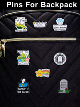Funny Enamel Pins for Adults – Metal Humorous Sarcastic Pins for Backpacks, Jackets & Hats – Gift for Coworkers & Friends (Funny)