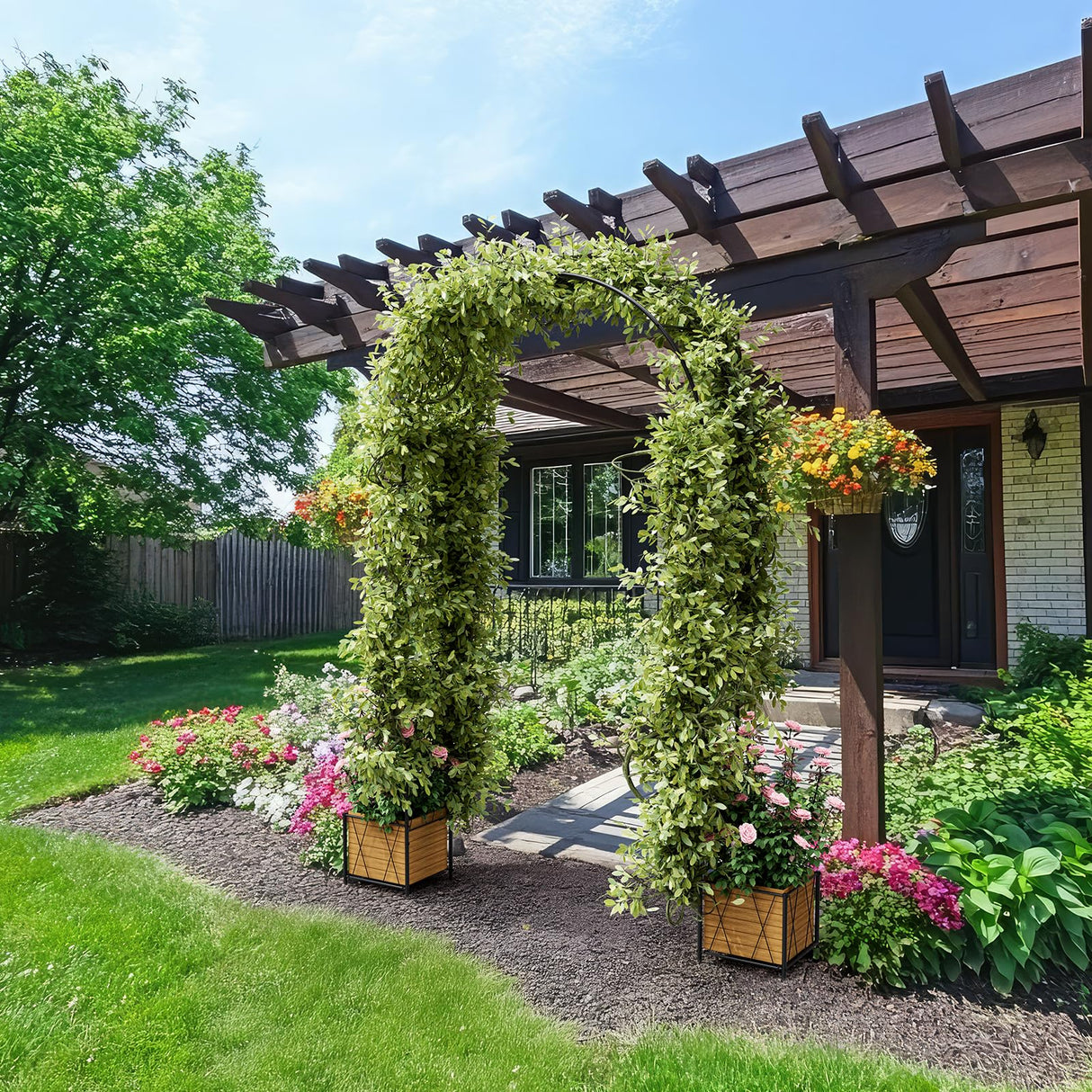 Heavy Duty Garden Arch Trellis for Climbing Plants Metal Garden Arbors