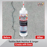 Gray 1.4 LB Magic Crack Filler Bottle - Easy, No-Mess Crack Repair for Concrete, Masonry & Asphalt - Durable & Weather-Resistant