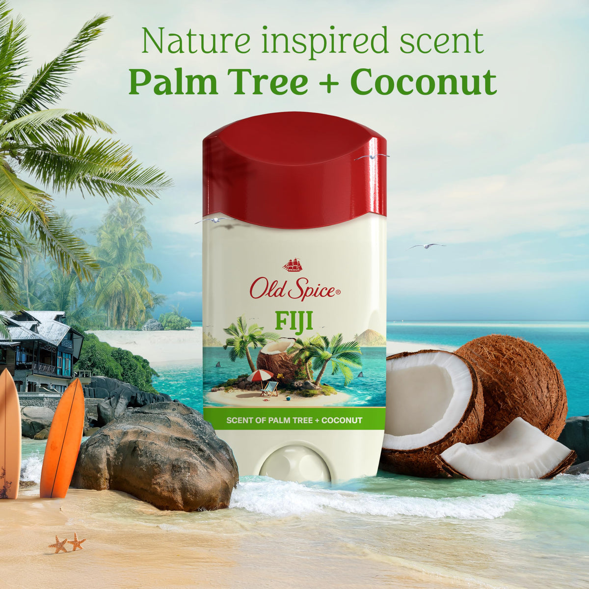 Old Spice Antiperspirant Deodorant for Men, Fiji Scent, 2.6 oz Pack of 3