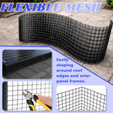 PROLEE Solar Panel Bird Guard with 100 Fastener Clips, 6 Inch x 100 FT Critter Guard for Solar Panels, 1/2 Inch PVC-Coated Galvanized Wire Mesh with Cable Cutter, Black