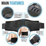 Lumbar Support Back Brace for Men and Women (Plus Size 50" - 70")