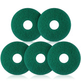 Teenyyou 5 Pcs 12" Cleaning Orbiter Pads Commercial Floor Buffer Pads Hardwood Floor Maintenance Scrubber Polisher Cleaning and Stripping for Orbiter Machine (Green)
