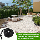 Sasylvia 2.5 Inch x 200 FT Landscape Edging Kit Garden Edging Border with 120 Spikes 10 Connectors Flexible Plastic Edge Border for Landscaping Lawn Garden Flower Beds Yard Paver Pathway(Black)