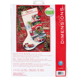 Dimensions Whimsical Counted Cross Stitch Kit Santa's Truck Stocking - 16"(1 Pc.) - Christmas Stocking, DIY Gift for Loved Ones, Ideal for Festive Events