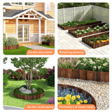 GHWIE Wooden Garden Fence Wood Garden Edging Border Decorative Landscape Border Edging,Planting Tree Fence Yard Patio Path Edging Landscape Edging Flower Bed Fences-11.8'' H x 48'' L (1PACK)