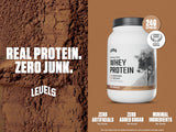 Levels Grass Fed Whey Protein Powder, No Artificials, 24G of Protein, Pure Chocolate, 2LB