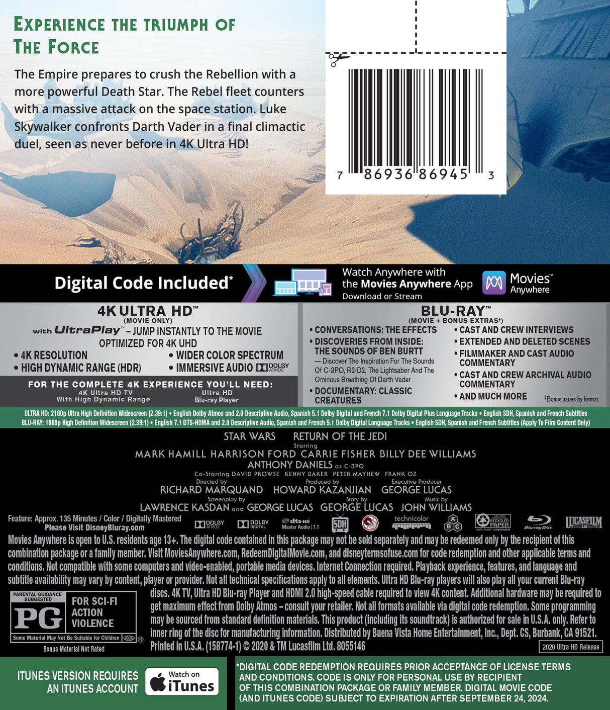 Star Wars: Episode Vi - Return Of The Jedi [Blu-ray]