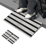 Nuvium 4" Rise Modular Threshold Ramp for Doorways, Stable Wheelchair Ramp for Home Steps, Aluminum Door Ramp and Curb Ramp for Scooters, Power Chairs, Cars, 1100LBS Load Capacity