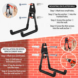Kodreat 18 Pack Garage Hooks Heavy Duty - Anti-Slip Coating， Garage Storage Hooks for Hanging Bike，Ladder，Garden Tools，Hose
