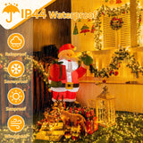 Ollny Cluster Christmas Lights 1000LED 49FT, Warm White Tree Lights 8 Modes Timer Remote, Waterproof String for Outdoor Indoor Outside Garland Xmas Decorations