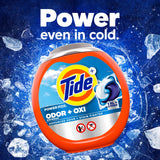 Tide Ultra OXI Power PODS with Odor Eliminators Laundry Detergent Pacs, HE Compatible, Works on Visible and Invisible Dirt, 45 Count Pacs