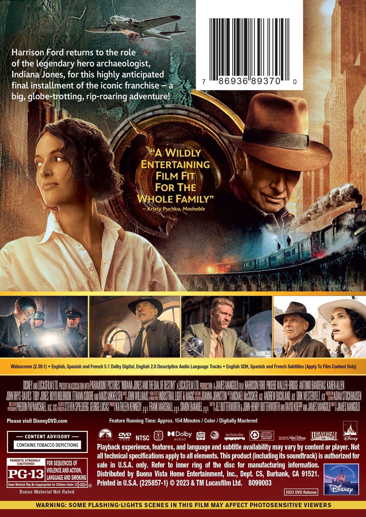 Indiana Jones And The Dial Of Destiny [DVD]