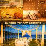 Ollny Christmas Lights Outdoor 400LED 131FT, Warm White Fairy Lights with Remote 3 Timer, Plug in 8 Modes String Lights for Bedroom Indoor Outside House Party Xmas Decorations