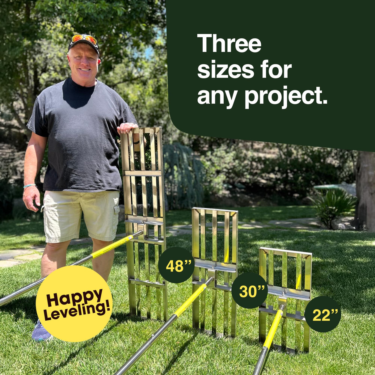 Rocklin™ Lawn Leveling Rake – 22” x 10” Stainless Steel Leveling Tool with 78” Handle | Smooth & Level Soil, Sand or Grass | Durable Leveling Tool for Lawn, Yard and Garden
