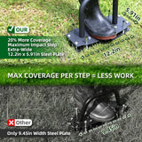 AHXPOCF Manual Lawn Aerator Tool, 11 Spike Steel Aerator for Yard