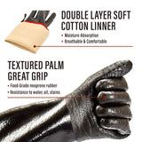 RAPICCA BBQ Grill Gloves, 932°F Heat Resistant Neoprene, 14 in XL