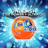 Tide PODS Liquid Laundry Detergent Soap Pacs, 4-n-1 Ultra Oxi, HE Compatible, Built in Pre-treater for Stains, 57 Count