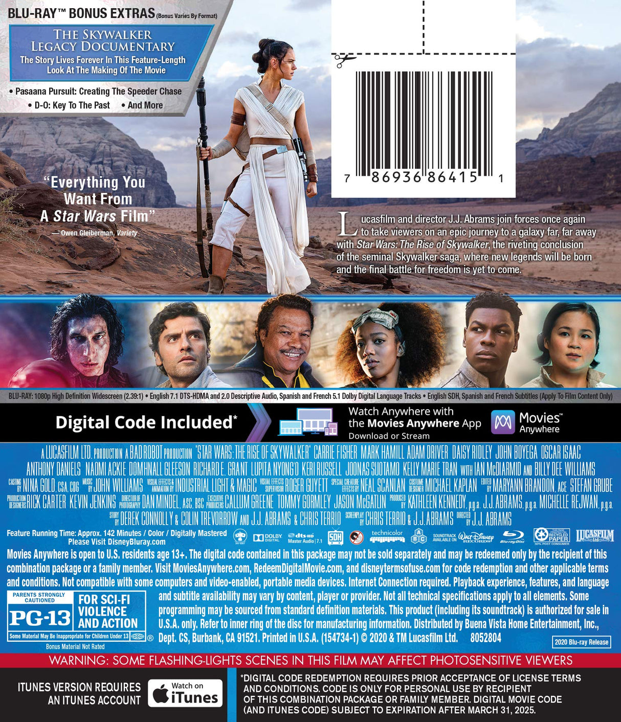 Star Wars: The Rise Of Skywalker [Blu-ray]