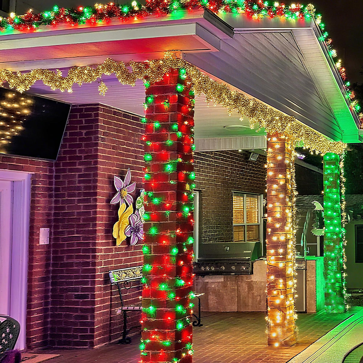 Joomer Christmas String Lights - 66FT 200LED RGB String Lights with Remote, Waterproof Outdoor Indoor with Timer Memory Function for Tree, Yard, Christmas Decor (Non-Connectable)