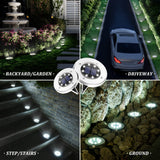 SOLPEX Solar Lights Outdoor Waterproof, 12 Pack Solar Ground Lights, Solar Garden Lights Landscape Lighting for Pathway Driveway Patio Backyard Walkway (Cool White)