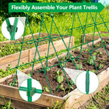 Lezmarket 80 Pack Garden Stakes(16" Each), Plant Support Stakes, DIY 4ft 5ft 6ft 7ft Sturdy Fiberglass Plant Sticks Support Garden Trellis for Growing Climbing Tomato Vegetables Flowers