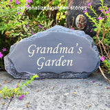 CUDMORERBE Personalized Garden Stones in Memory of Loved Ones, Engraved with Any Message Memorial Stones Gravestones Outside, Sympathy Memorial Gifts Funeral Gifts for Loved Ones Dad Mom Grandma