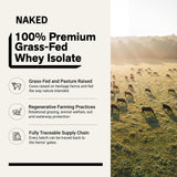 NAKED Whey Isolate Protein - Only 2 Ingredients, 30g Grass-Fed Protein, Zero Carb, Unflavored, Undenatured, Non-GMO, No Soy, Gluten-Free, No Preservatives - 28 Servings