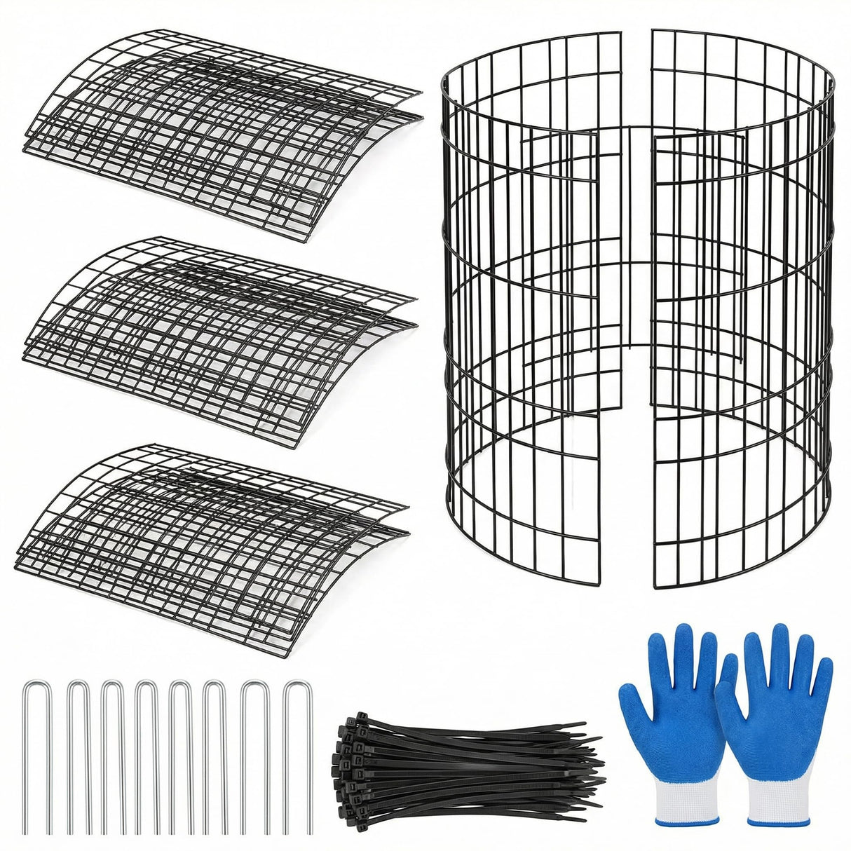3Pack Plant Protector from Animals, 9pcs Wire Plant Protectors Metal Mesh Plant Cages, 11.8 x 15.7 Inch Outdoor Plant Guards for Rabbits Chicken Squirrels and Garden Protection