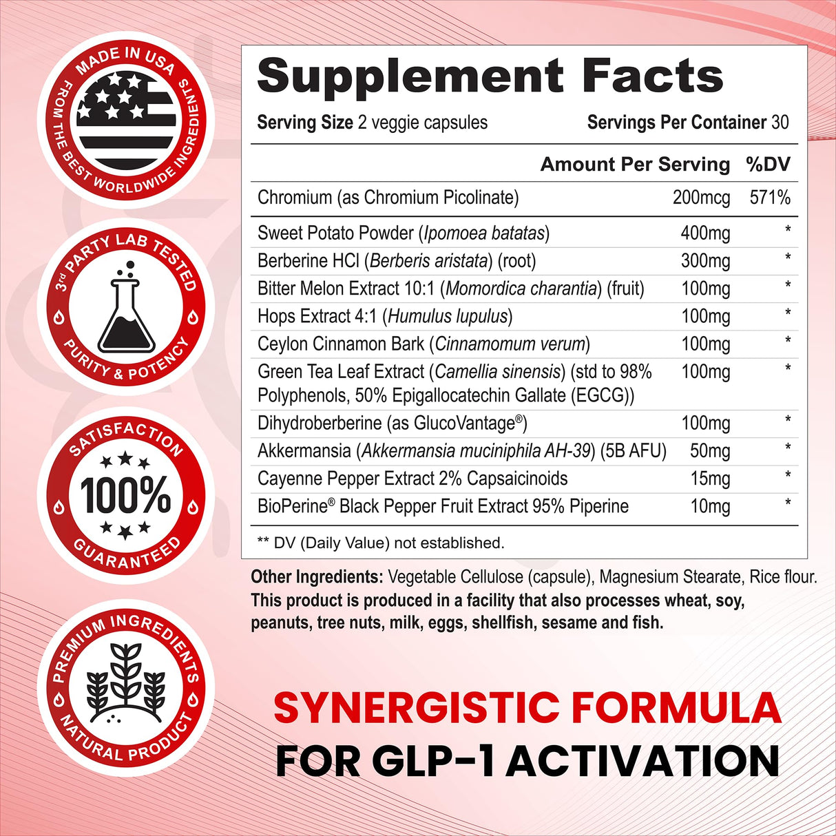 Zenrenu GLP-1 Supplement for Women-Natural Appetite,Craving & Loss Support – Akkermansia Probiotic, Super Berberine & Cinnamon,11-in-1 Gut & Metabolism Support - GLP1 Activate -60 Vegan Caps