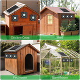 blessny Solar 3 Fan Kit for Intake or Exhaust air, Weatherproofed Solar Powered Fans for Outside Chicken Coops, Greenhouses, Shed, Pet House Air Ventilation