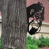Dekorbay 17.5 * 11.4 In Sasquatch Peek Metal Sign Animal Bigfoot Plaques Cutout Decor Tree Fence Yard Garden Patio House Outdoor Wall Art