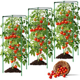 3 Pack 47x15.7x15.7Inches Square Tomato Cages for Garden,Heavy Duty Steel Tomato Trellis for Garden,Cherry Tomato Cage,Durable Tomato Plant Support for Cucumbers and Climbing Vegetables