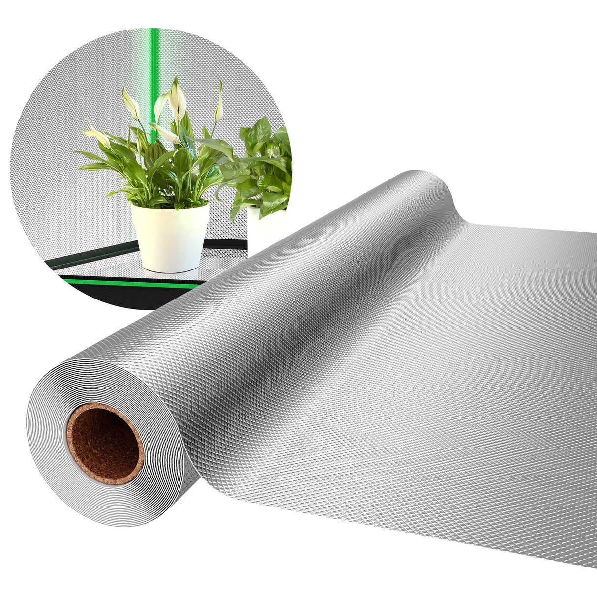VIVOSUN 6 Mil Mylar Film Roll, 4 ft. x 10 ft. Diamond Film Foil Roll, Heavy-Duty Reflective Film for Grow Tent, Warm House, and Grow Room (10 ft.)