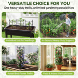 46 Inch Heavy Duty Metal Tomato Cage for Garden - 3 Pack Metal Steel Tomato Cages, Panel-Assembled Garden Trellis, Flexible Shapes Plant Support Set, Rustproof Stackable Trellis for Climbing Plants
