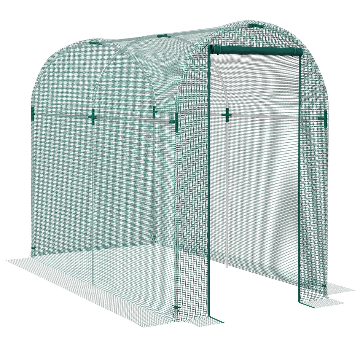 Outsunny 4' x 8' Crop Cage Plant Protection Tent with Zippered Door, Green