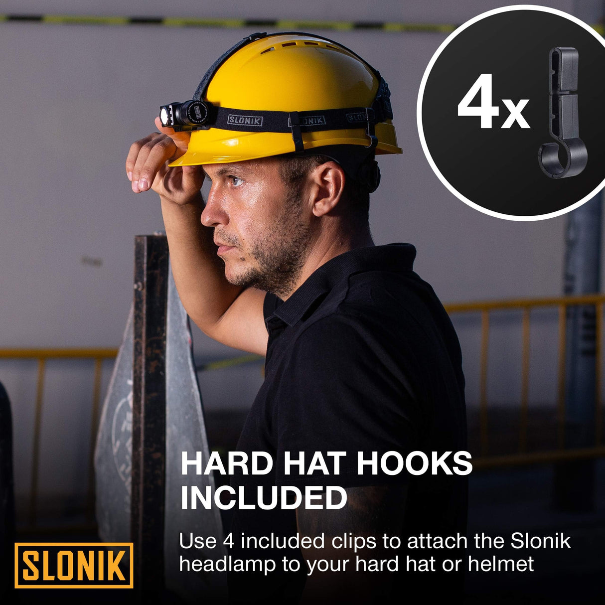 SLONIK Headlamp Rechargeable - 1000 Lumen LED USB Rechargeable Headlight - IPX4 Waterproof Head Lamp with Bright 60 ft Flashlight Beam - Hiking & Outdoor Camping Gear, Black - LED Headlamp