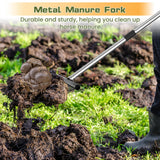 Manure Fork with 2 Metal Durafork Replacement Heads and 1 Steel Handle