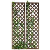 MyGift Wood Wall Hanging Garden Trellis for Climbing Plants, Set of 2