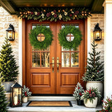 26" Large Cedar Norfolk Pine Wreath for Front Door, Faux Christmas Wreath