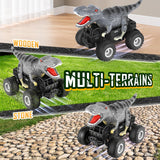 Manercey Remote Control Car, 2.4GHz 1:18 RC Cars With Light, 98FT 8KM/H 2-Rechargeable Battery, All Terrain Monster Remote Control Truck Toy, Dinosaur Monster Trucks for Boy Age 4-7, Kid 6+, Christmas