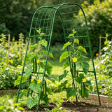 Cucumber Trellis for Raised Bed, U-Shape Garden Trellis for Climbing Plants Outdoor, Metal Arch Plant Support, Vegetables Trellis for Squash Grape Pea Bean Vines Flower (WxH=15.7x47inch)