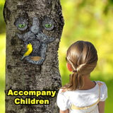 Aflowa Tree Faces Bird Feeder,Funny Old Man,Large
