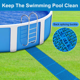 Moonoom 16 Pcs Ground Pool Drainage Walkway, 10.3" x 10.3" Floor Protector Mat, Non-Slip Plastic Modular Interlocking Cushion for Protecting Lawn and Away From Litter