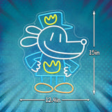 Officially Licensed Dog Man Neon Signs for Wall Decor, Based on DogMan Series LED Light Up Sign for Bedroom, Kids' Room, Game Room, Party, Perfect Birthday/Christmas Gift for Dog Man Lovers & Fans