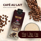Atkins Café au Lait Iced Coffee Flavored Protein Shake, High Protein Shake, Low Sugar, Low Carb and Low Sugar, Keto Friendly, Gluten Free, 12 Count