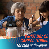 FEATOL Wrist Brace, FSA HSA Eligible Hand Brace, Carpal Tunnel Wrist Splint Night Support for Women Men, Pain Relief Support -Tendonitis, Arthritis, Sprain, Right Hand, Small/Medium