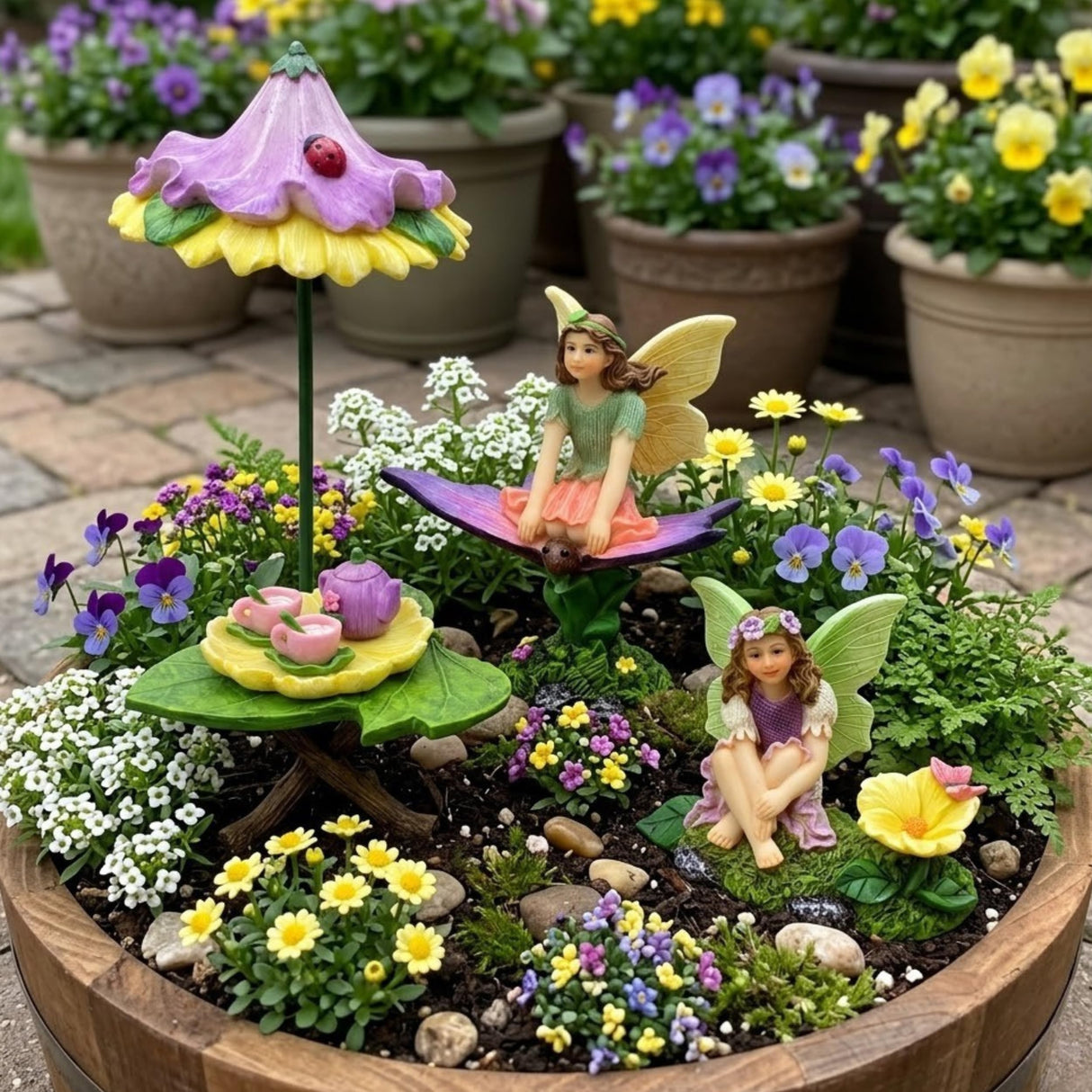 PRETMANNS Fairy Garden Accessories Outdoor Kit
